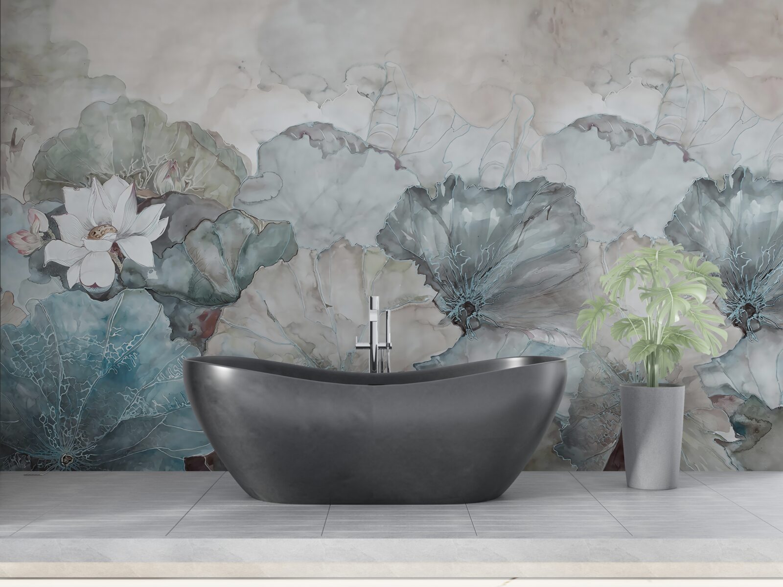 Fotobehang knop, vegetatie en pellets