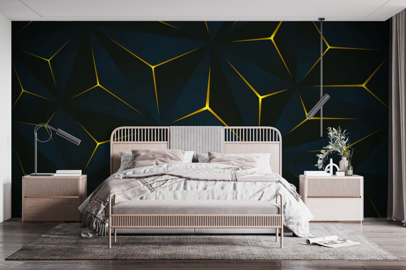 Fotobehang gouden inzetstukken waarvan de integriteit is aangetast