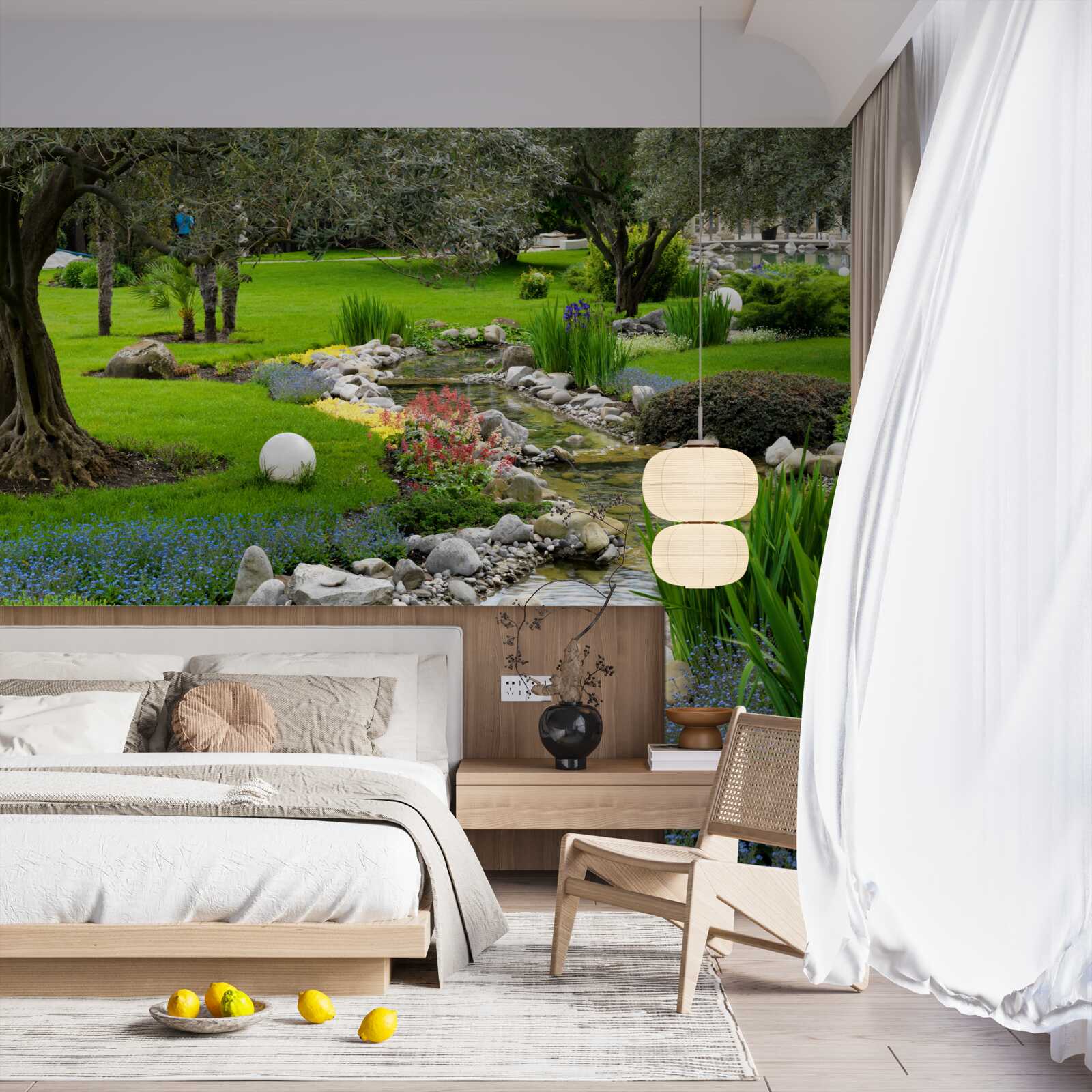 Fotobehang de Japanse tuin is als een oase