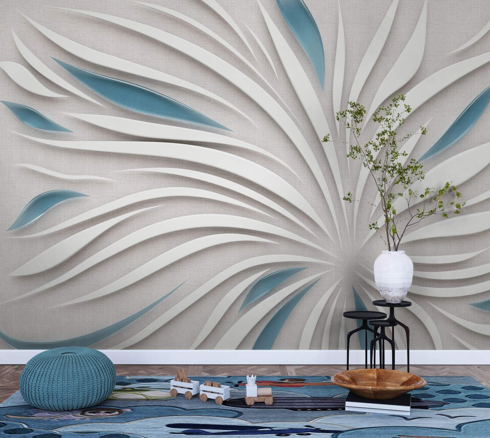 Fotobehang lijnen in 3d-formaat