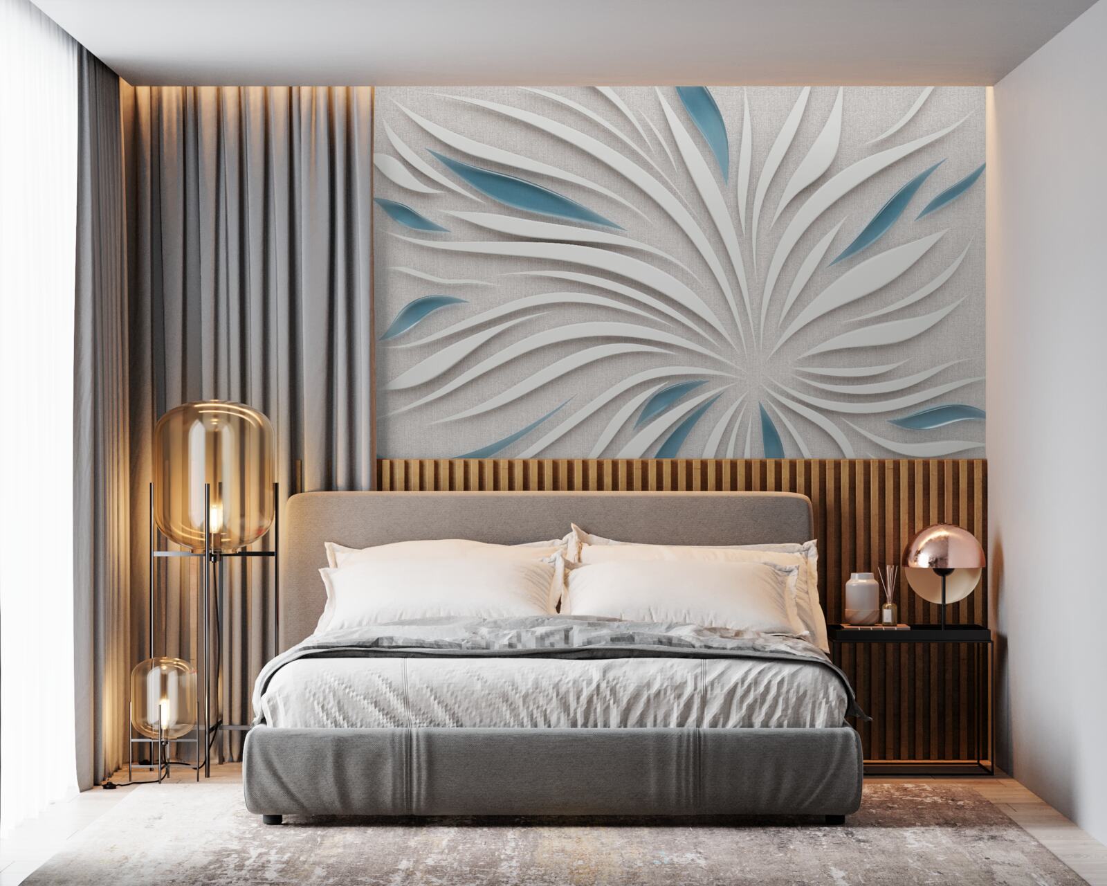 Fotobehang lijnen in 3d-formaat