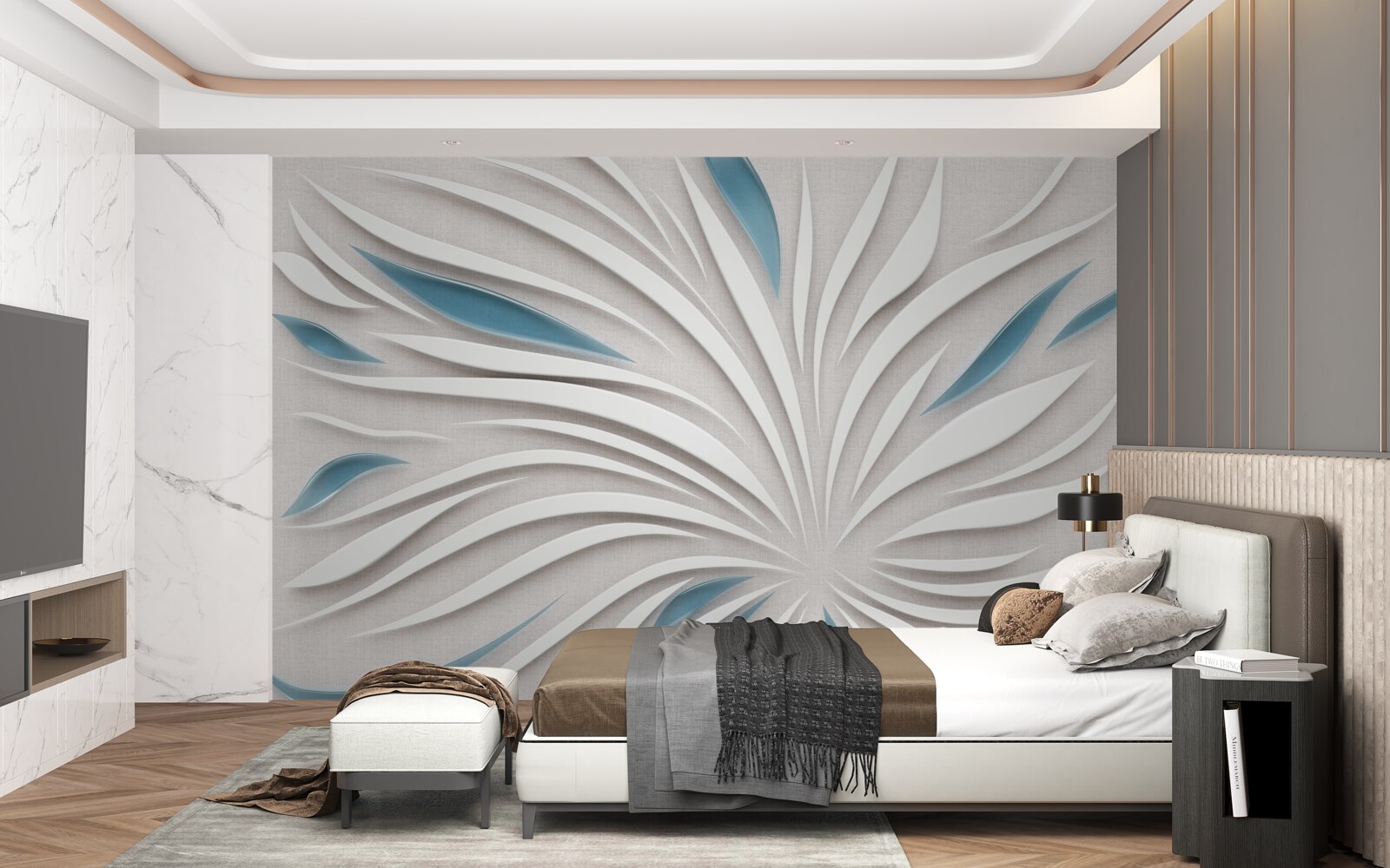 Fotobehang lijnen in 3d-formaat