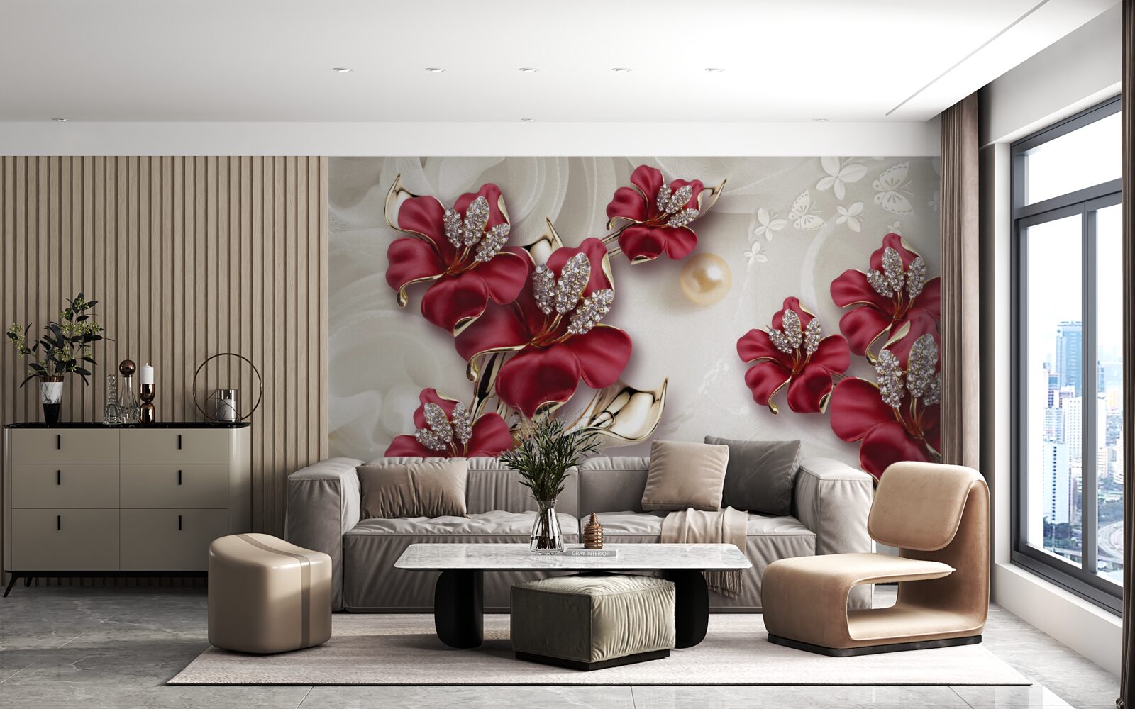 Fotobehang plantenpaar