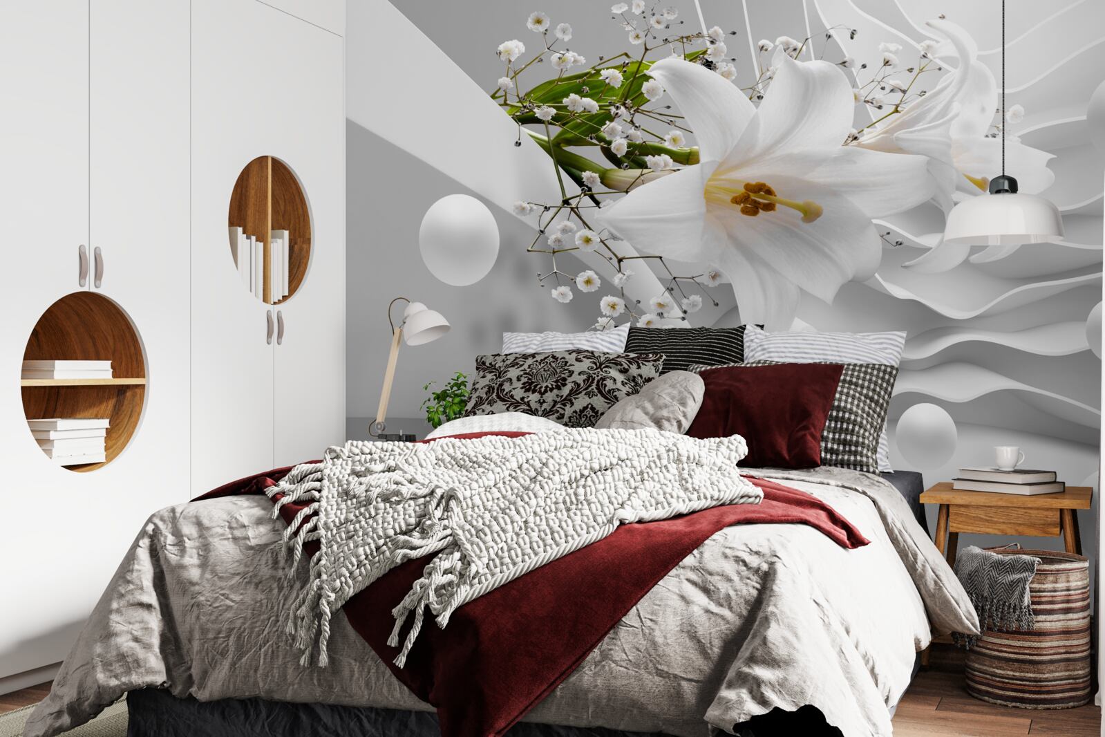 Fotobehang ruimte lelies