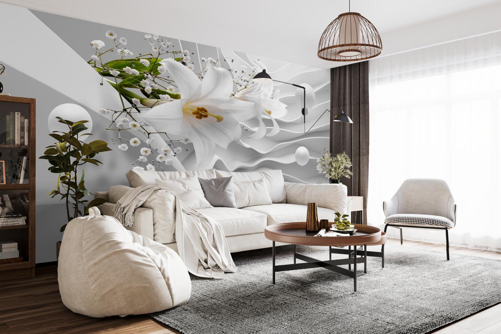 Fotobehang ruimte lelies