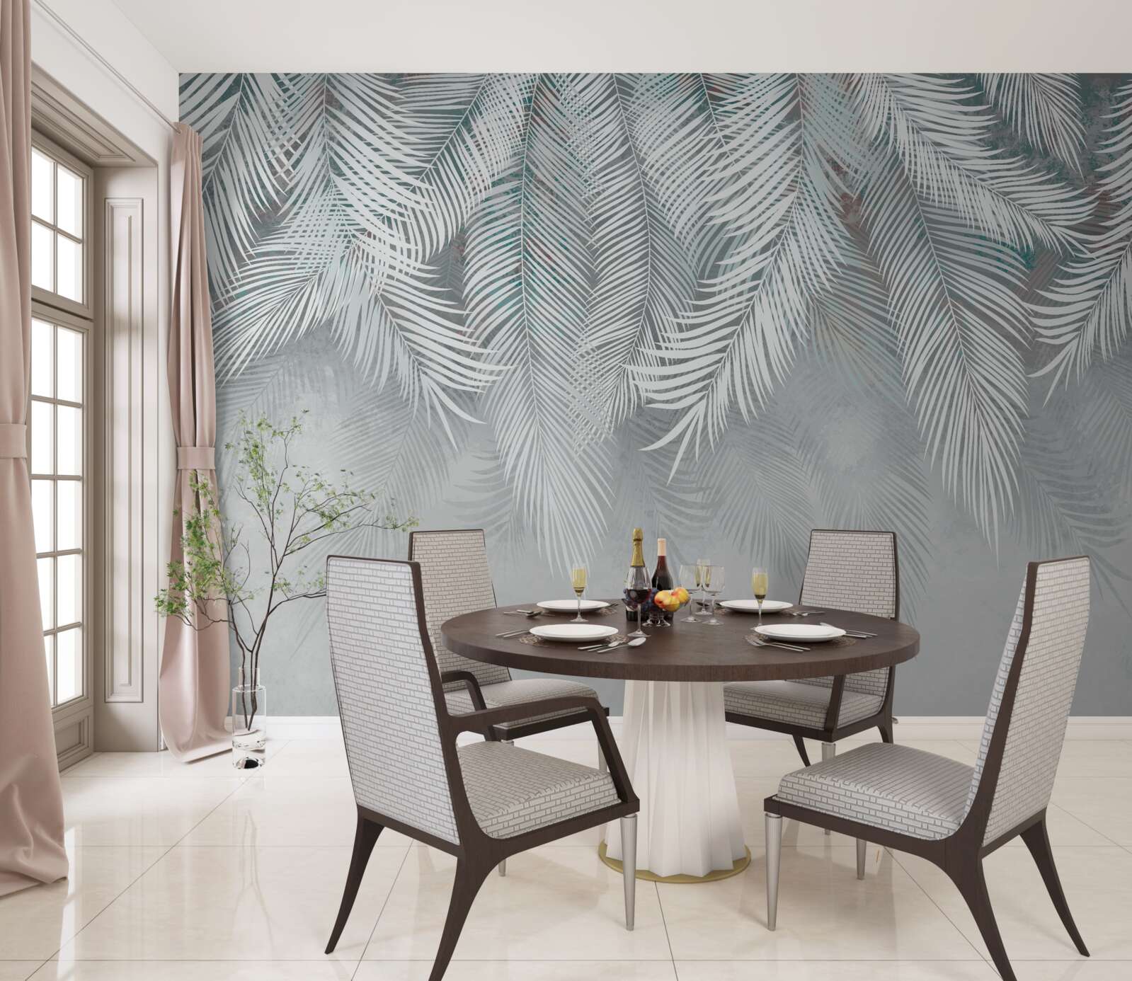 Fotobehang muntbladeren