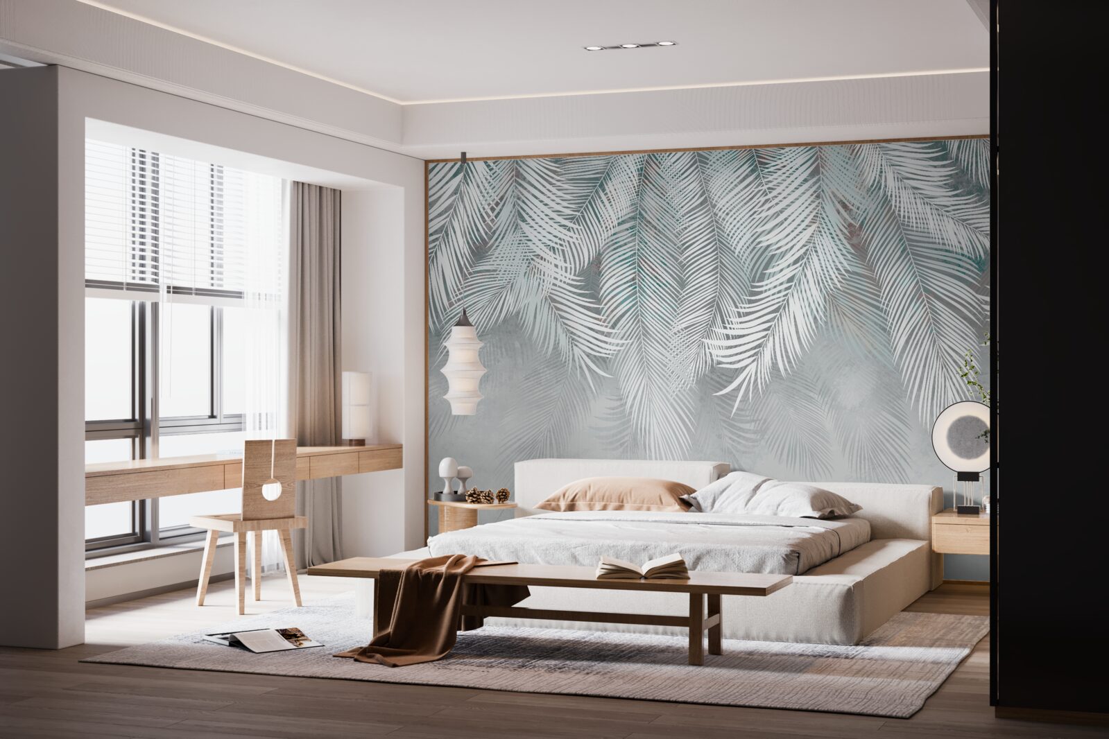 Fotobehang muntbladeren