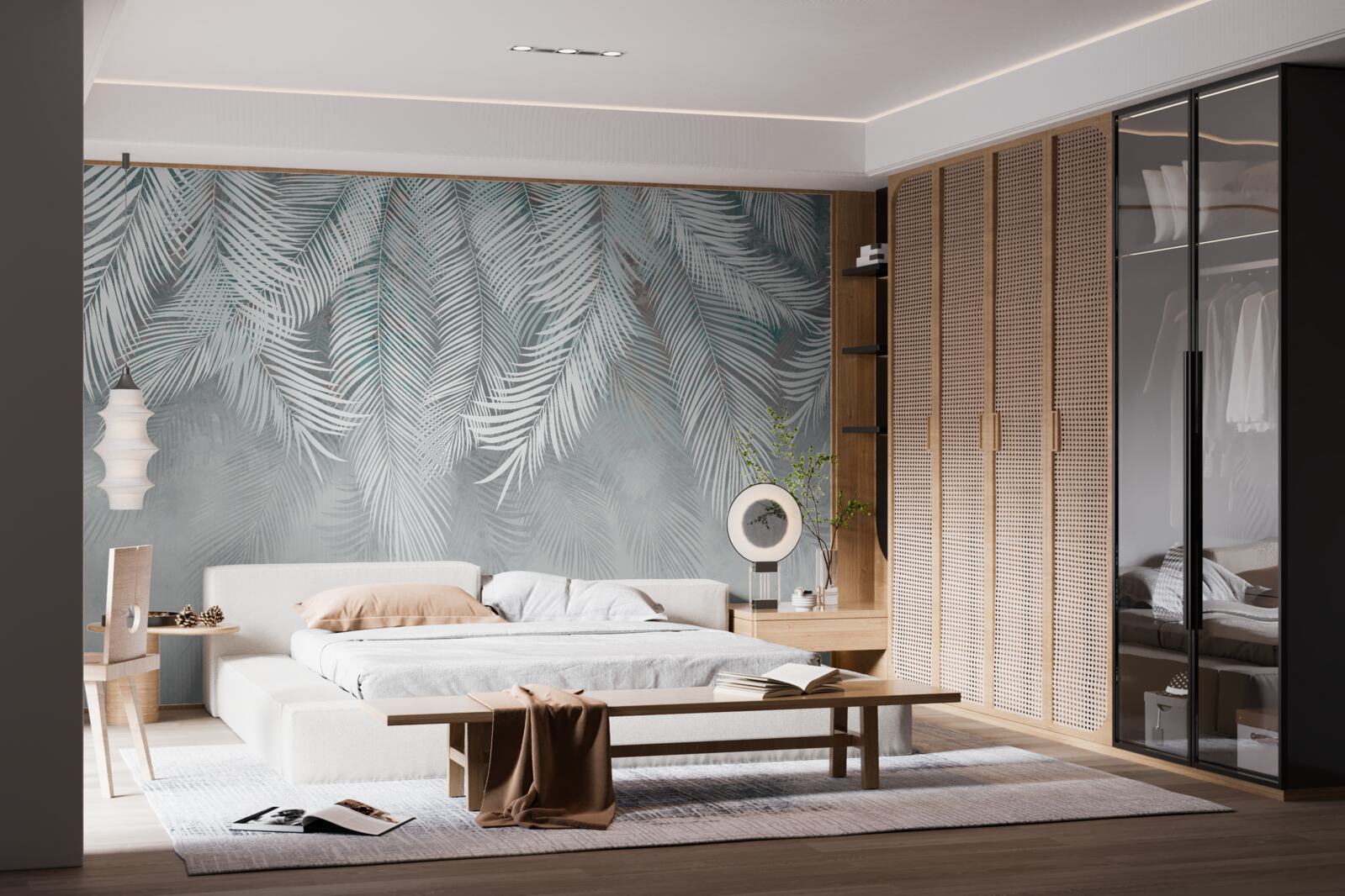 Fotobehang muntbladeren