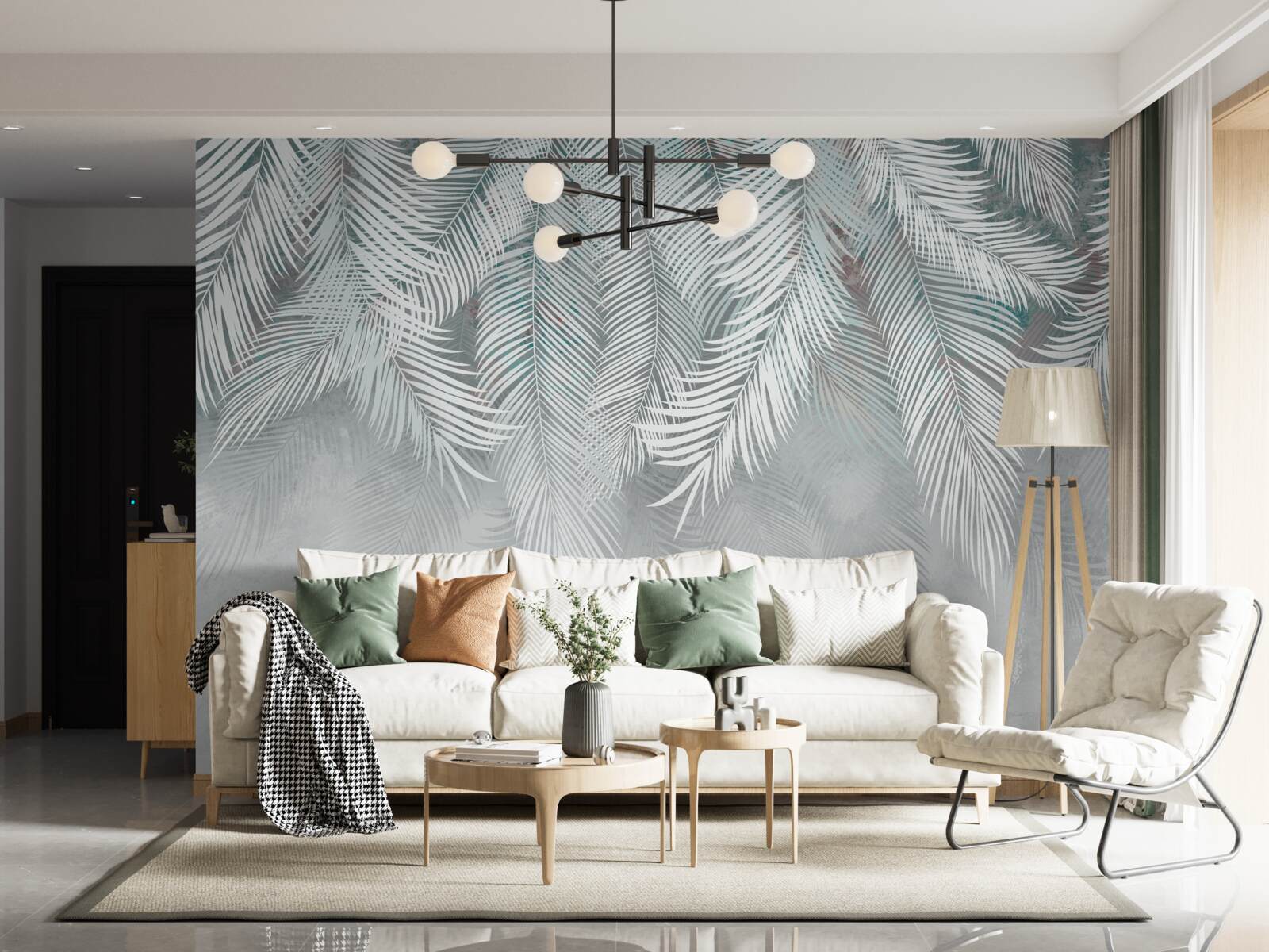 Fotobehang muntbladeren