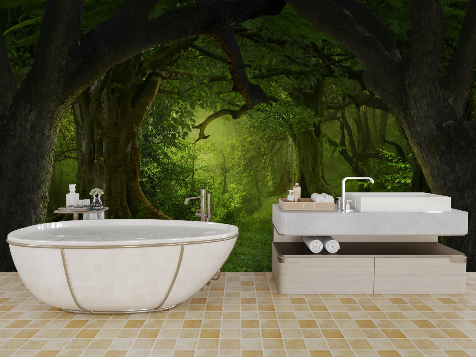 Fotobehang een bos vol magie