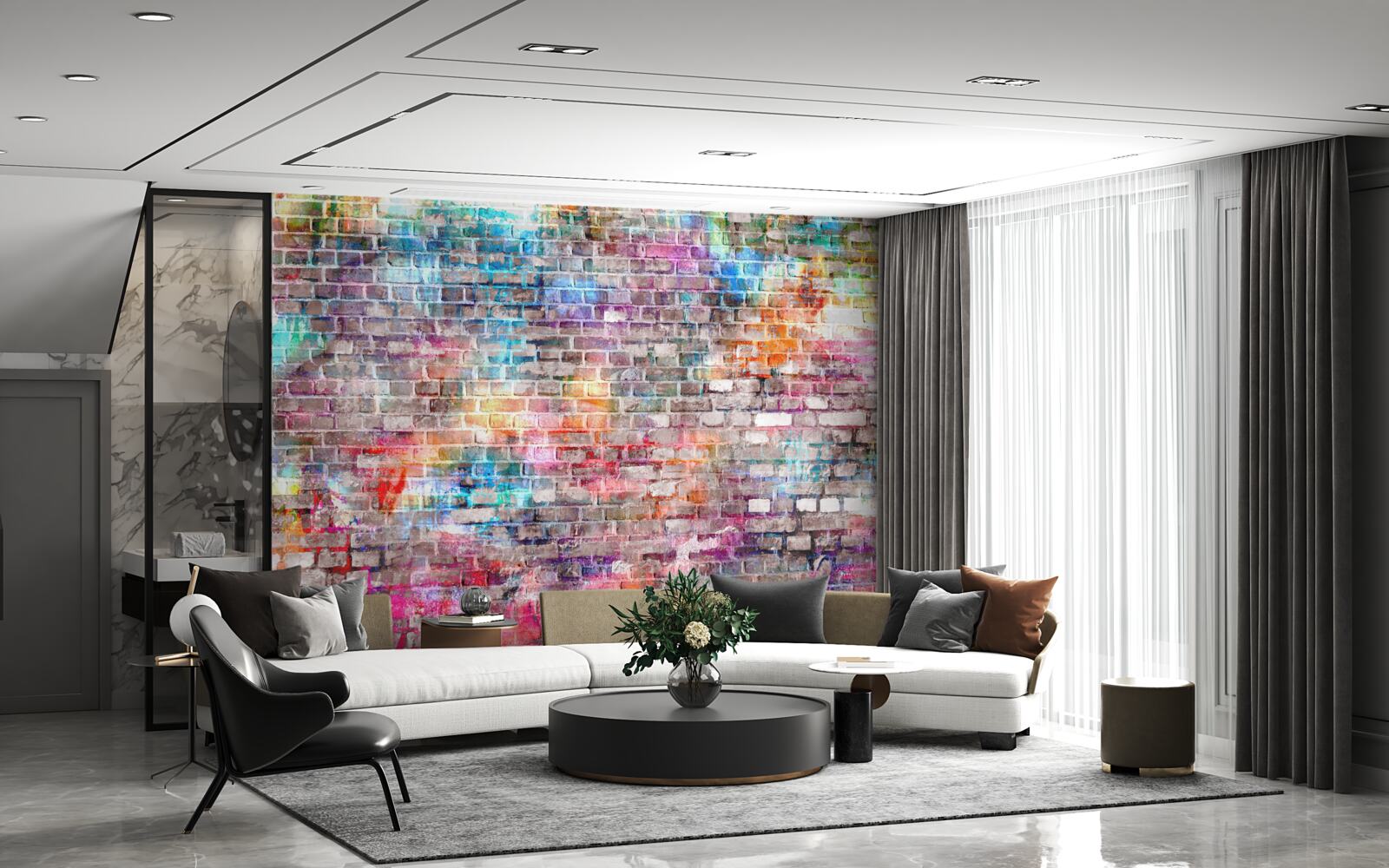 Fotobehang visueel rijke afbeelding van een muur in grunge-stijl, achtergrond