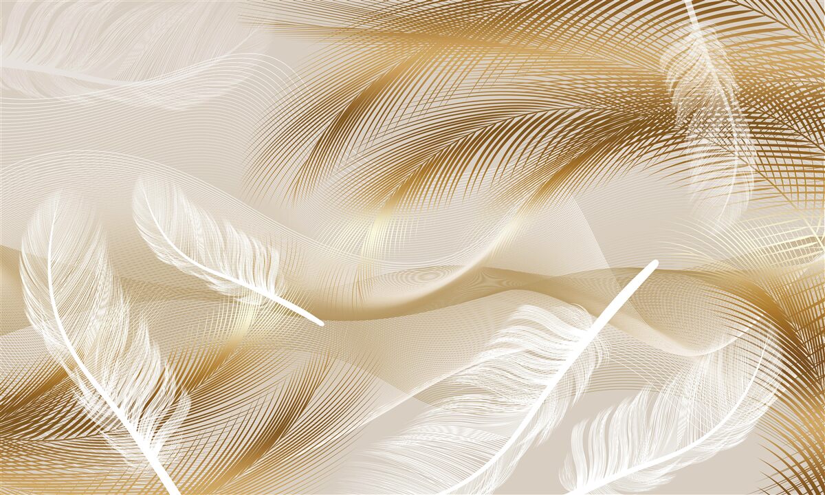 Fotobehang verguld verenkleed