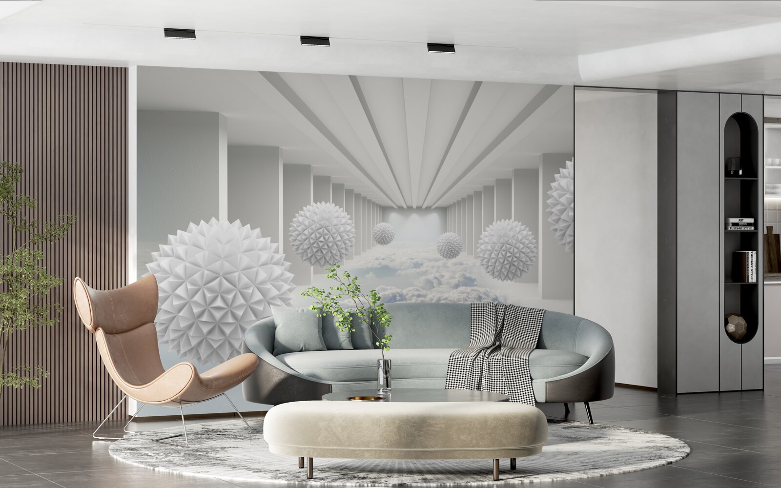 Fotobehang ballen boven de wolken