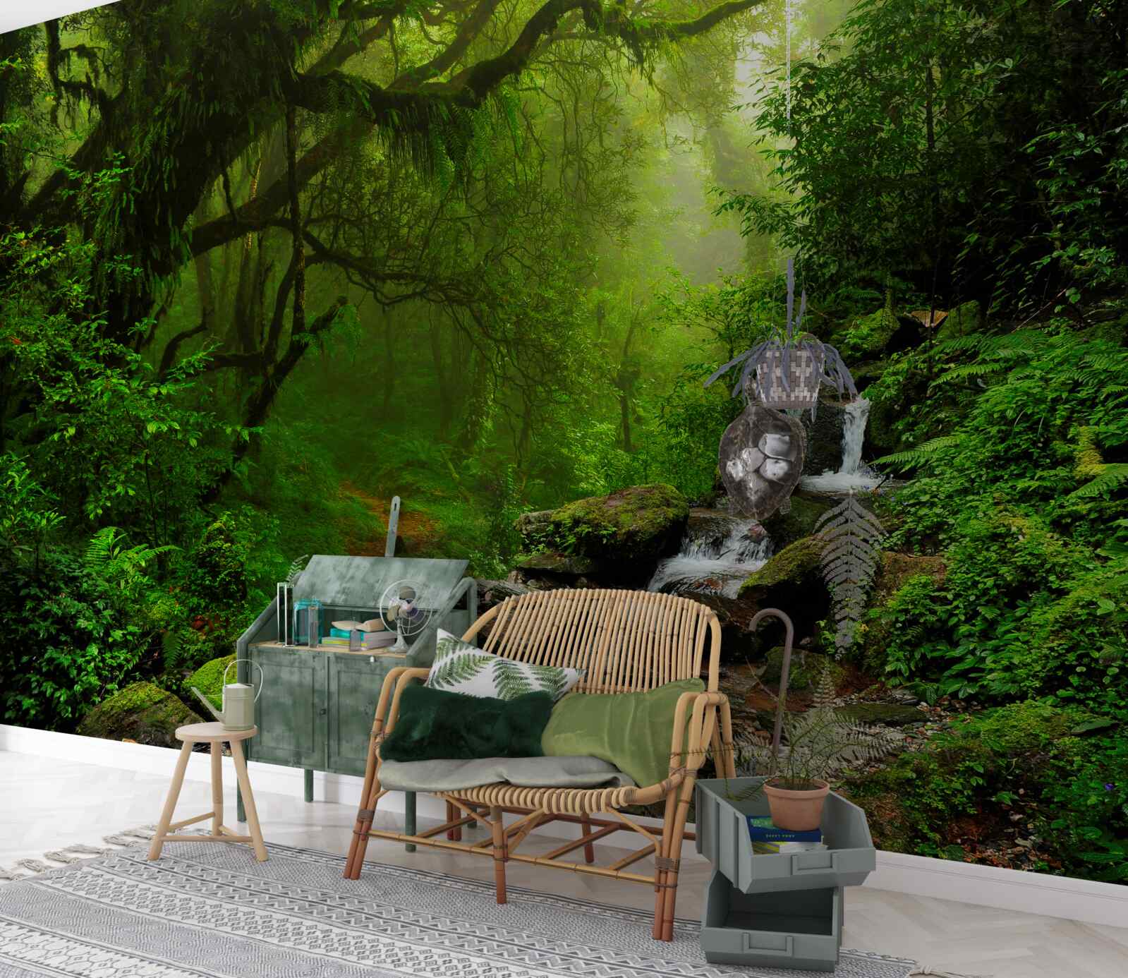 Fotobehang boswaterval