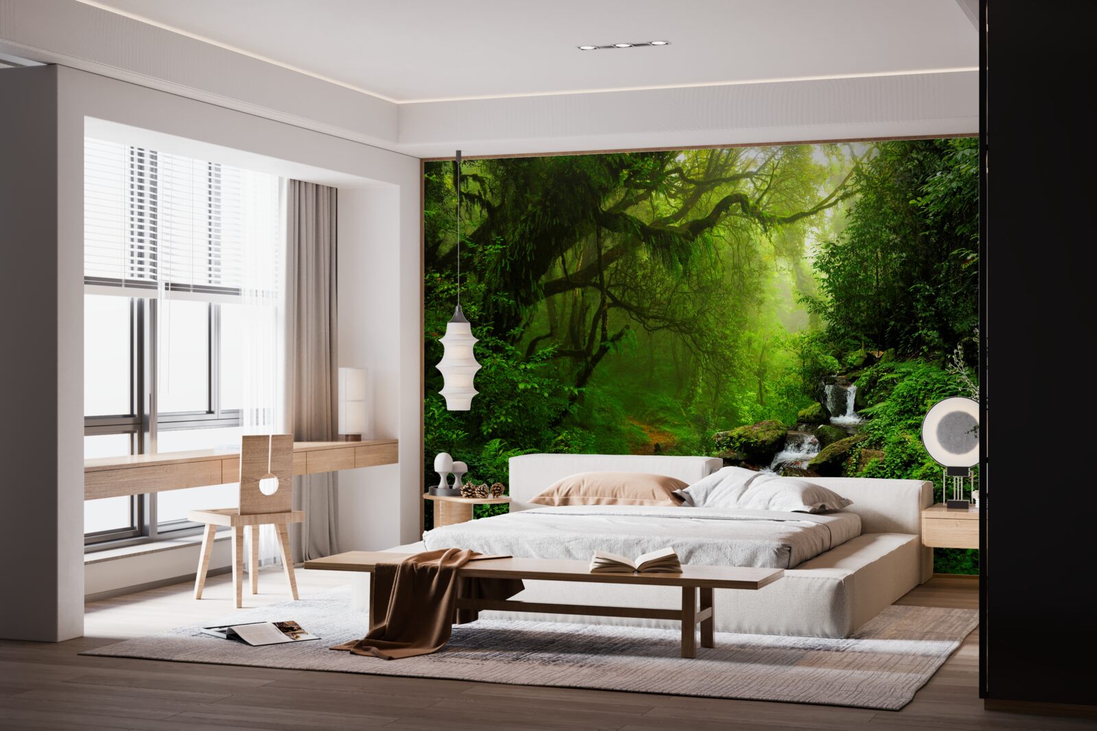 Fotobehang boswaterval