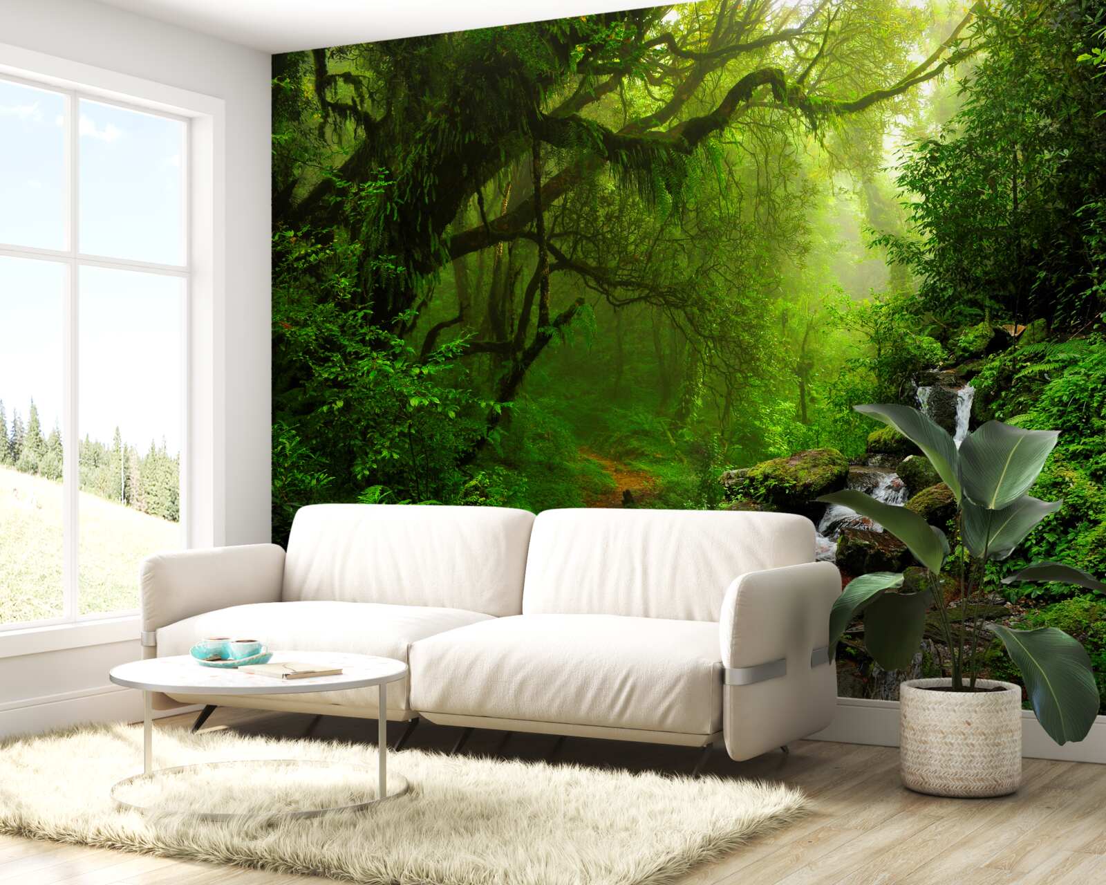 Fotobehang boswaterval