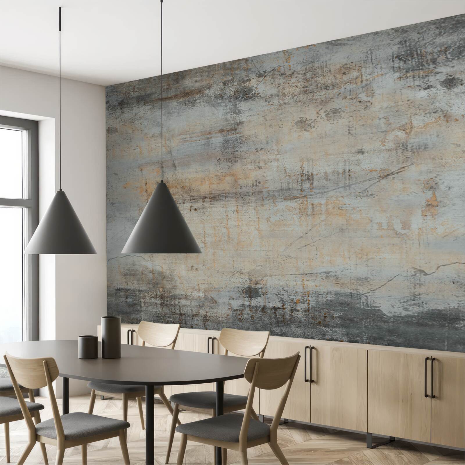 Fotobehang Muur gedecoreerd in vintage stijl