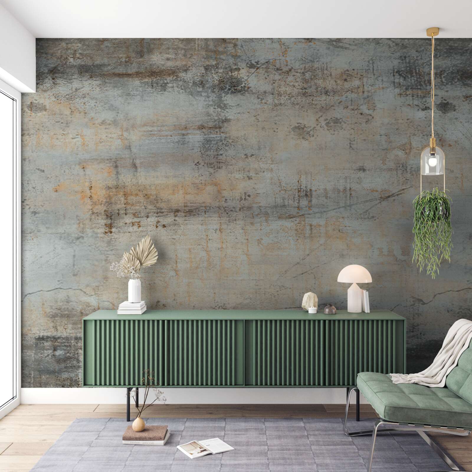 Fotobehang Muur gedecoreerd in vintage stijl