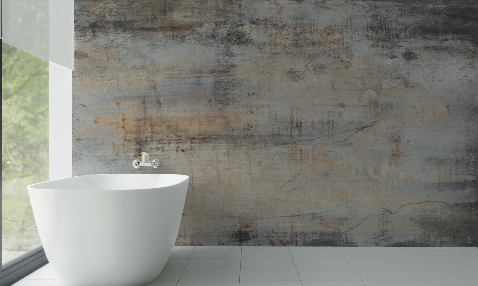 Fotobehang Muur gedecoreerd in vintage stijl