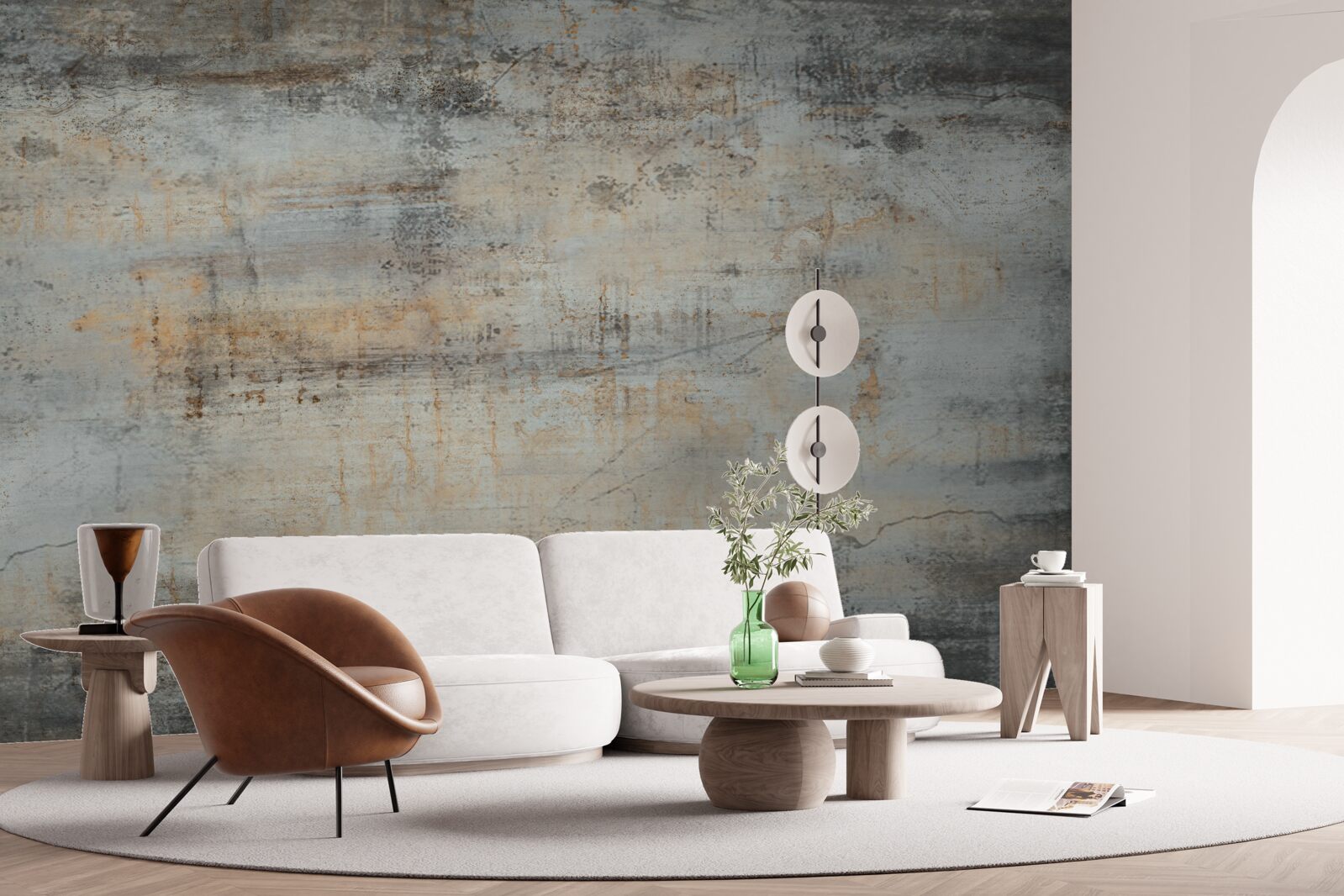 Fotobehang Muur gedecoreerd in vintage stijl