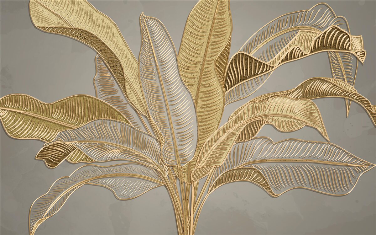 Fotobehang gouden palm