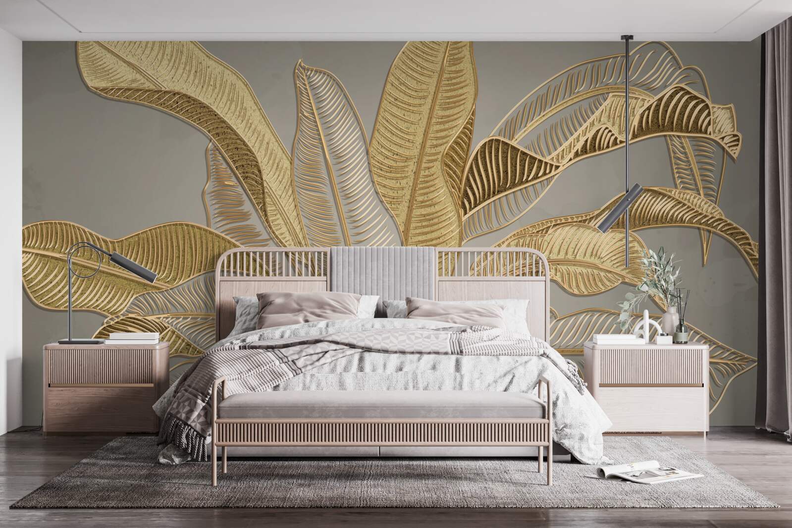 Fotobehang gouden palm