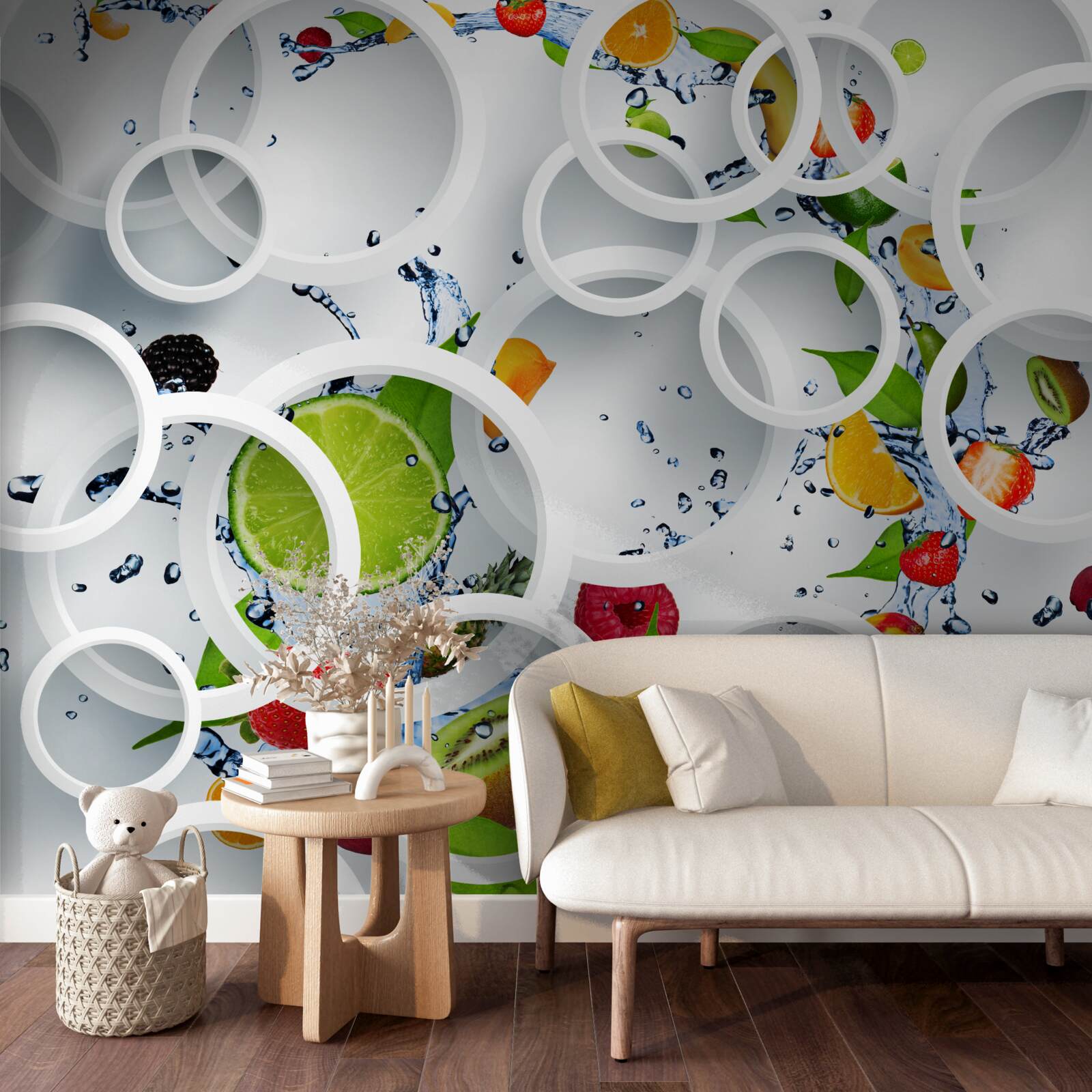 Fotobehang wielen en fruit