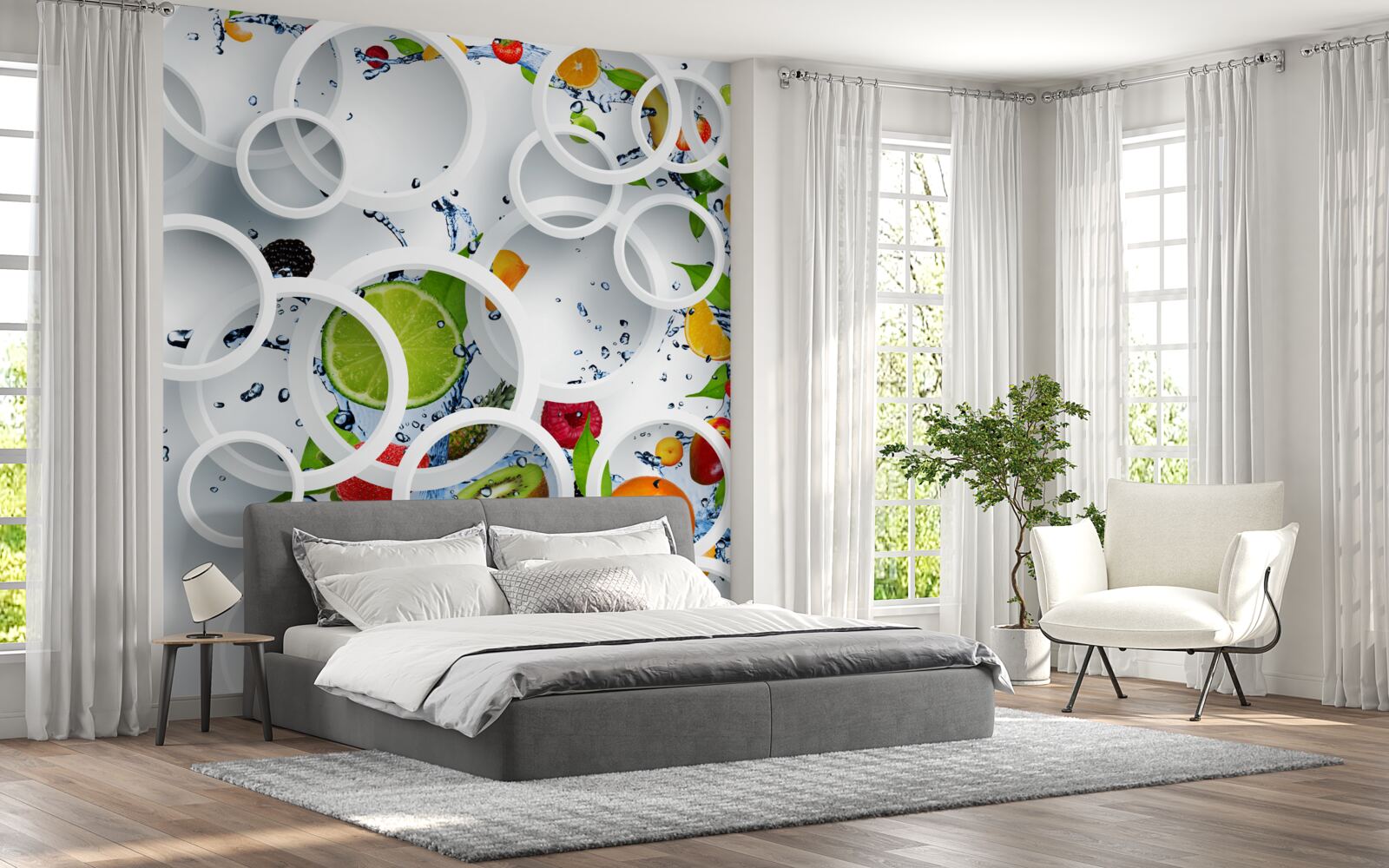 Fotobehang wielen en fruit