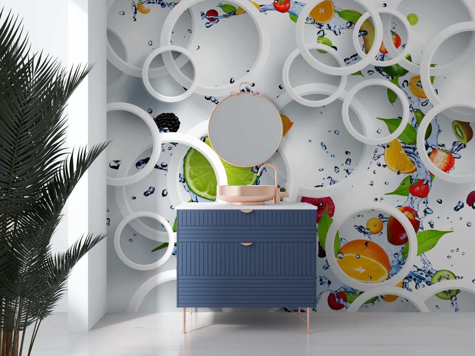 Fotobehang wielen en fruit