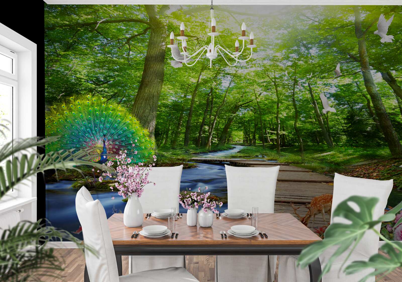 Fotobehang boswezens