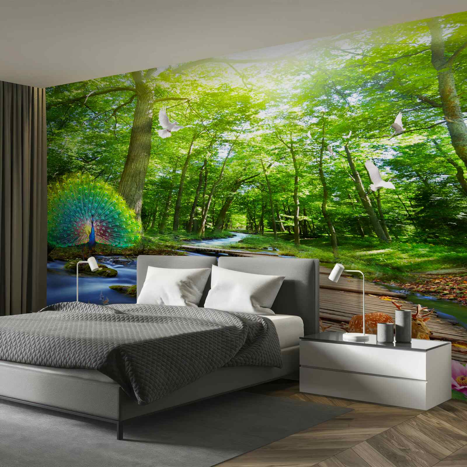 Fotobehang boswezens