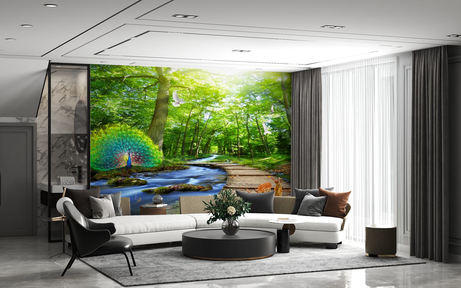 Fotobehang boswezens