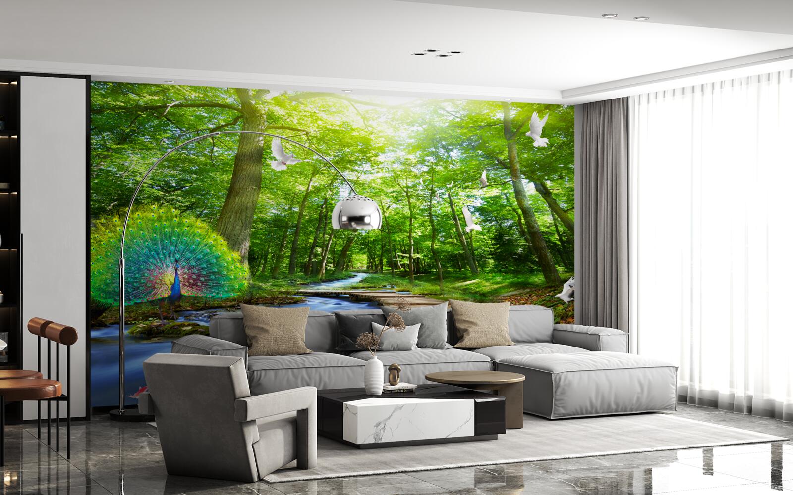 Fotobehang boswezens