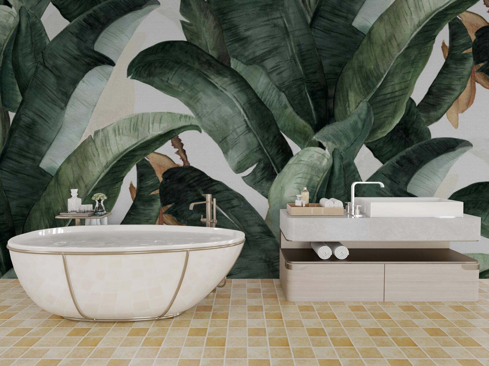 Fotobehang tropisch groen