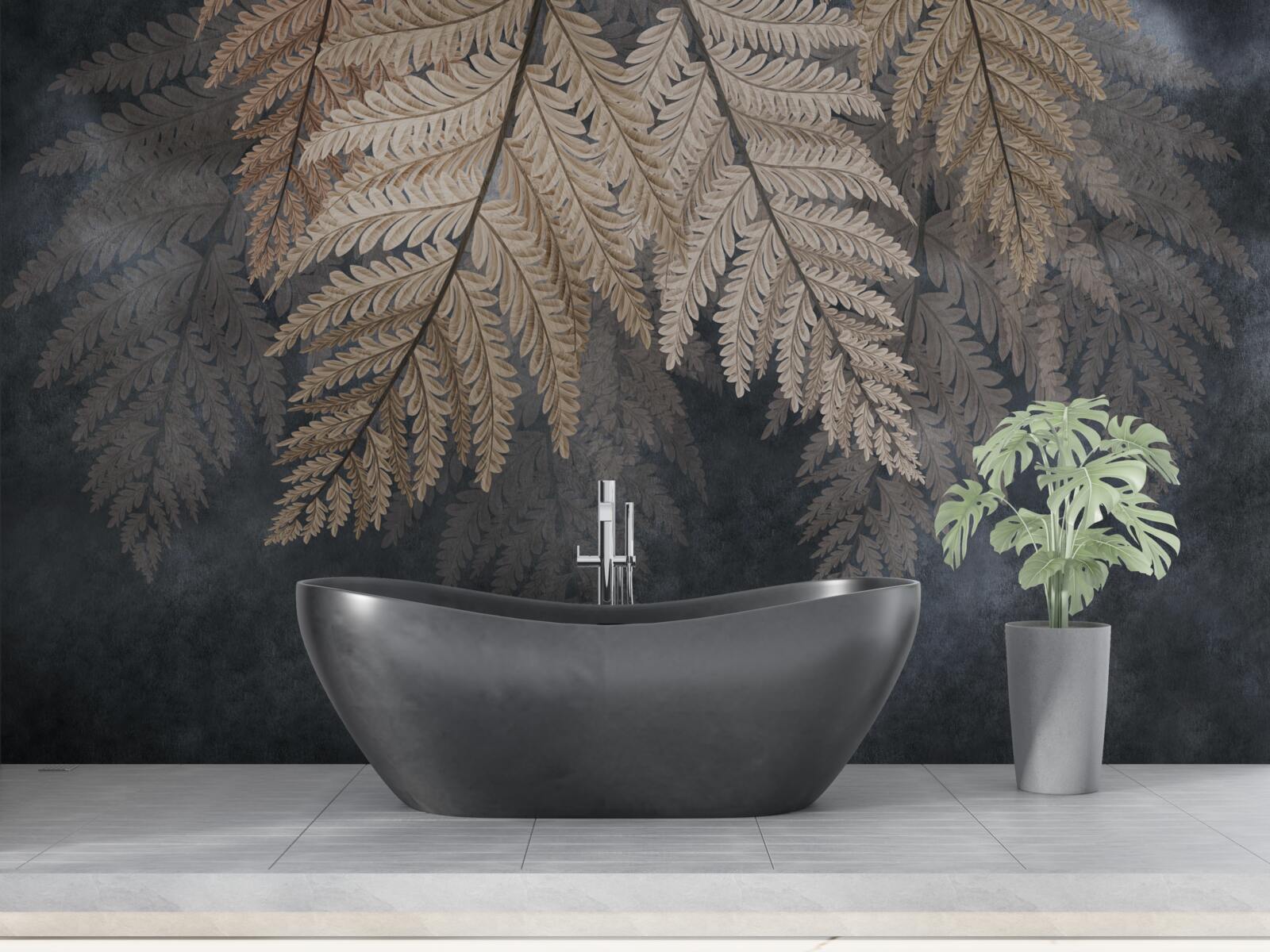 Fotobehang varenbladeren