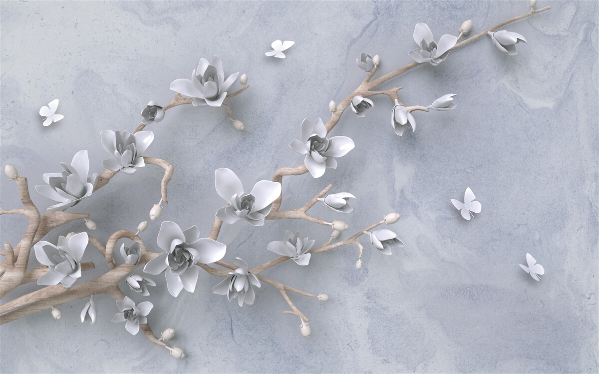 Fotobehang tak versierd met knoppen