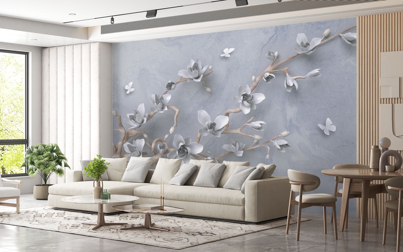 Fotobehang tak versierd met knoppen