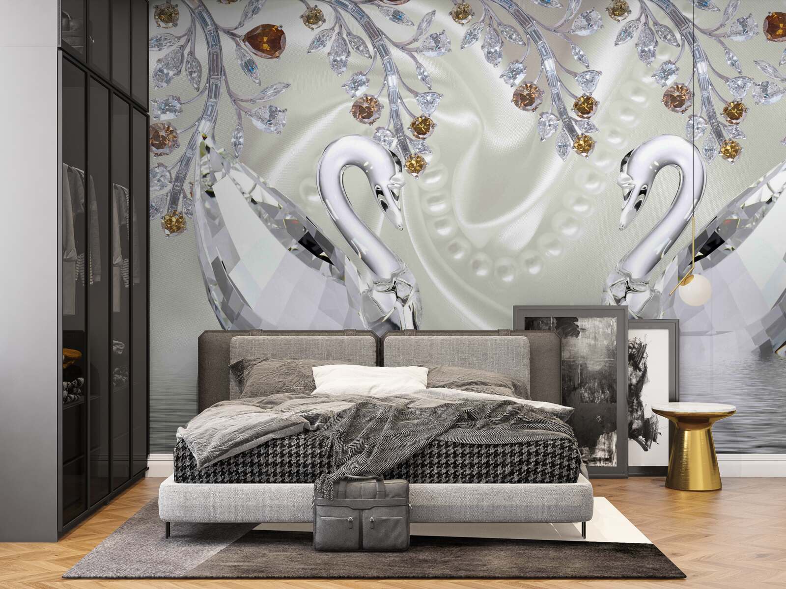 Fotobehang Zwanen van glas