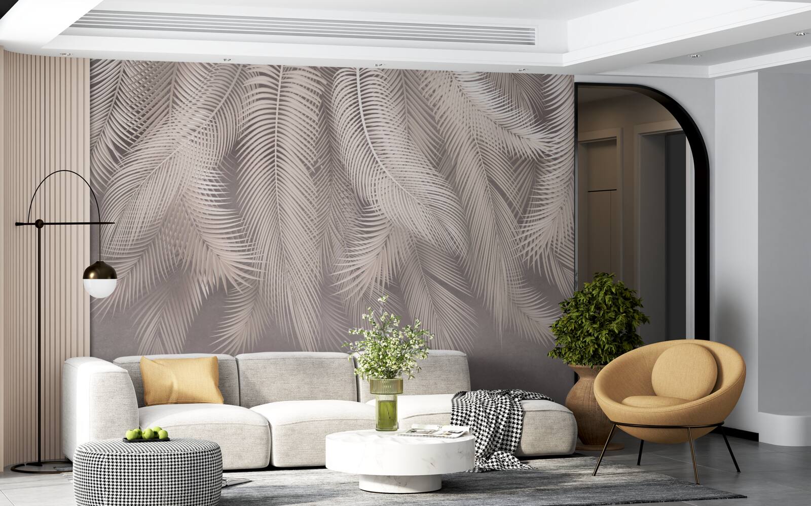 Fotobehang behang, pen en roze kleur