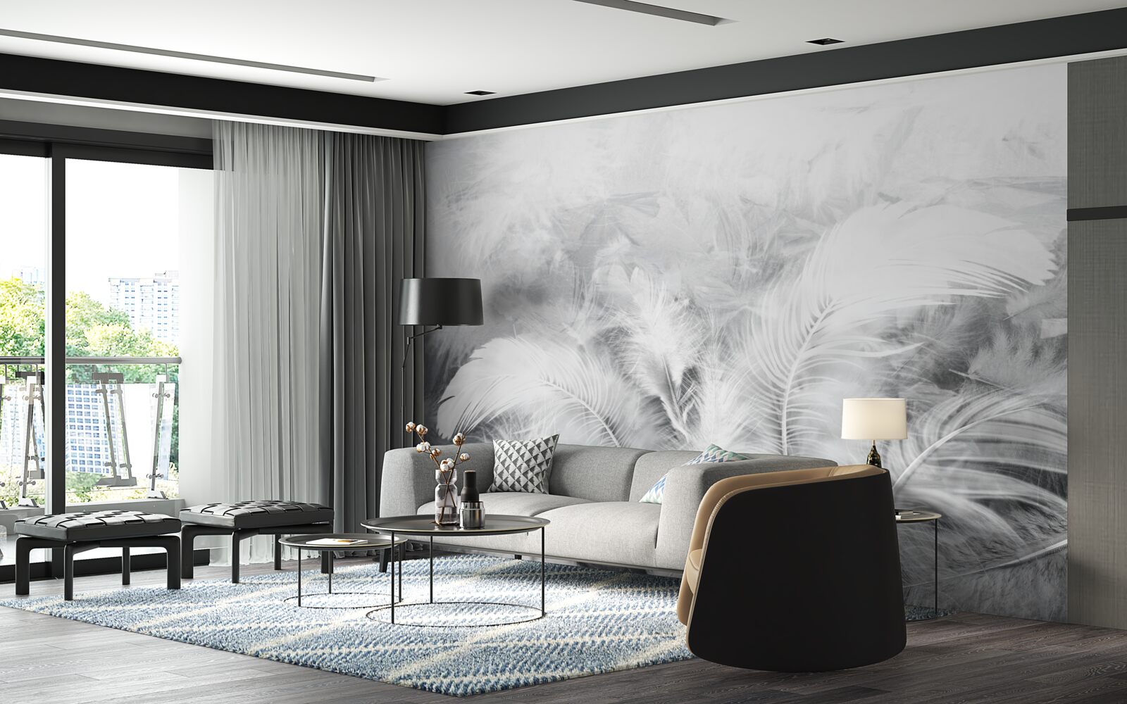 Fotobehang moderne joysticks voor vliegtuigen