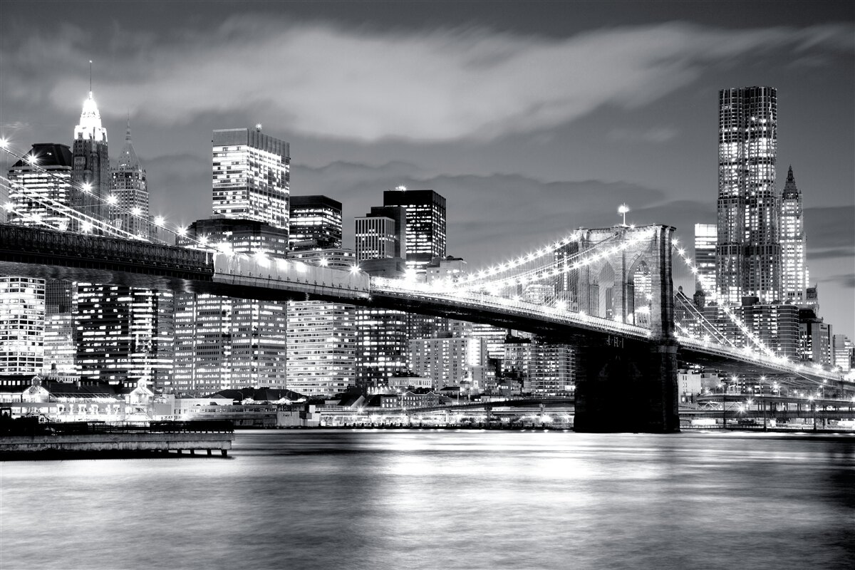 Fotobehang new york in zwart-wit