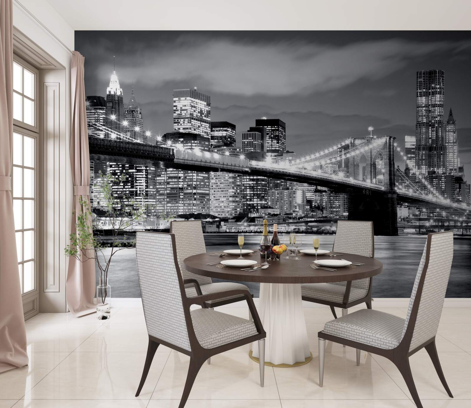 Fotobehang new york in zwart-wit