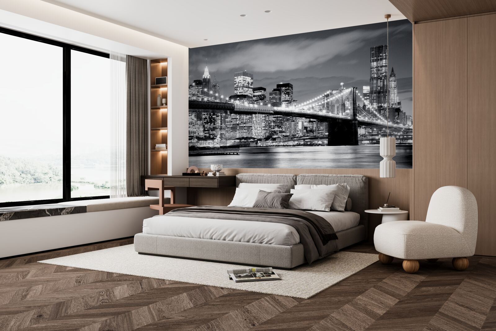 Fotobehang new york in zwart-wit