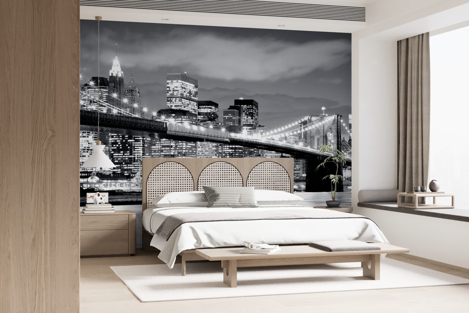 Fotobehang new york in zwart-wit