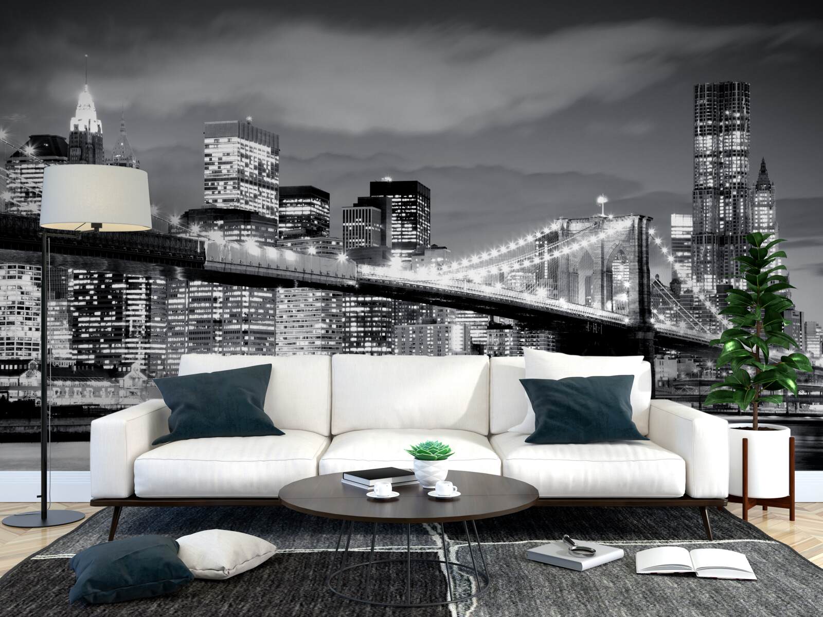 Fotobehang new york in zwart-wit