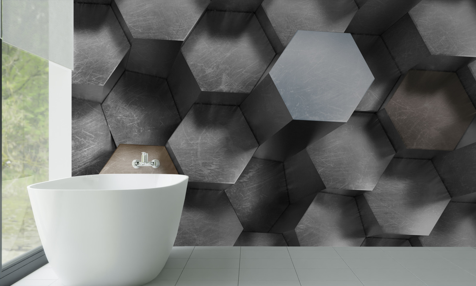 Fotobehang zeshoeken met een enorm volume