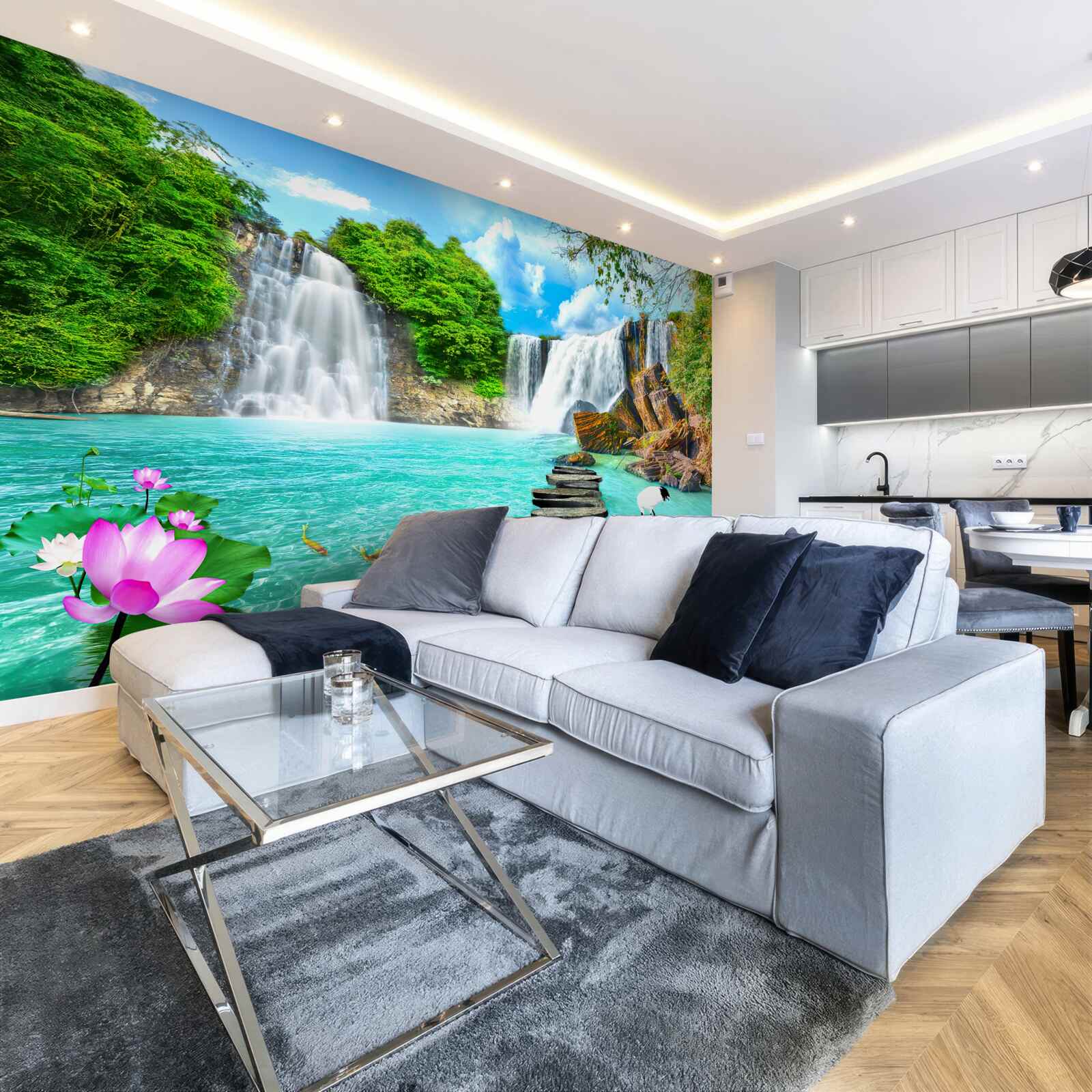 Fotobehang boswaterval