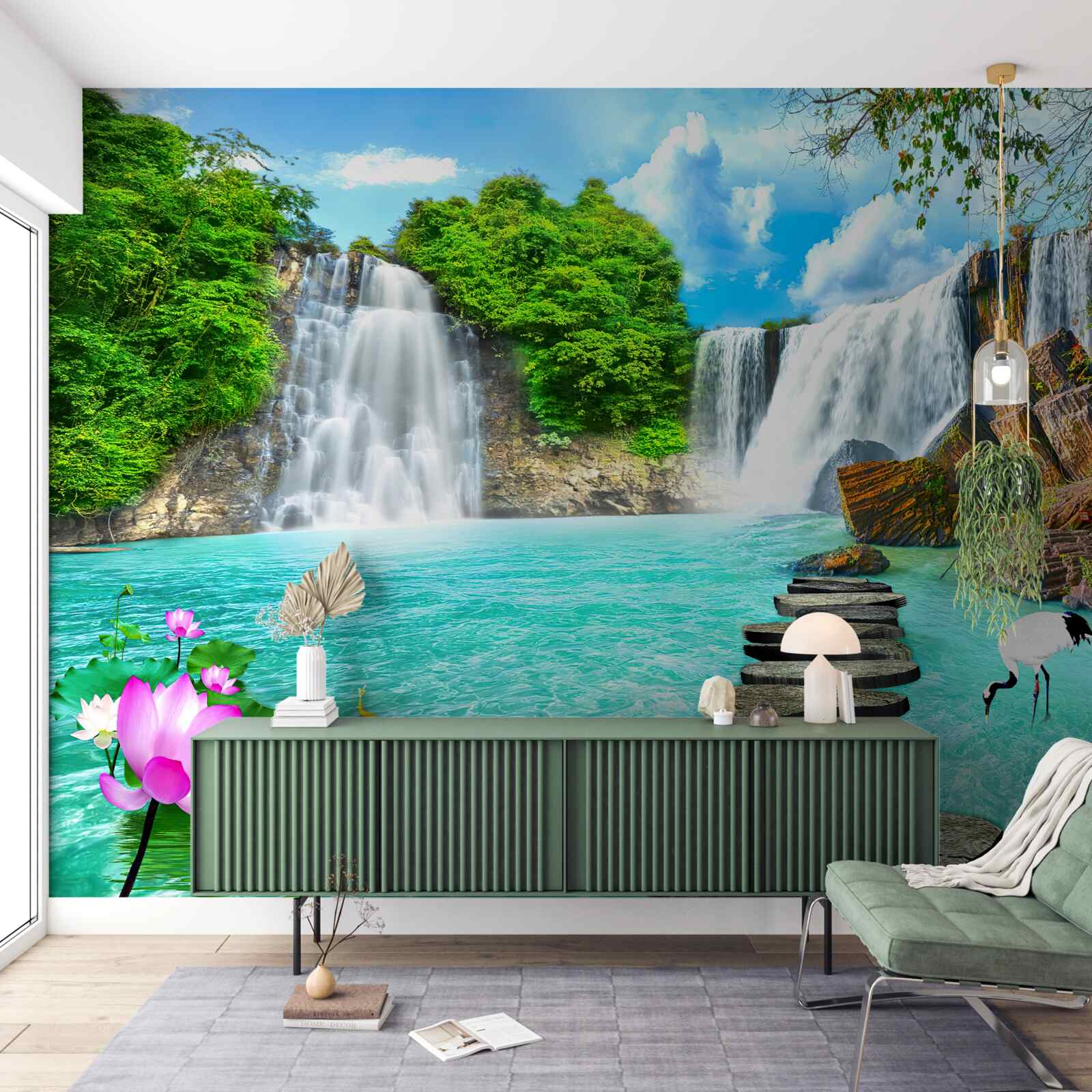 Fotobehang boswaterval