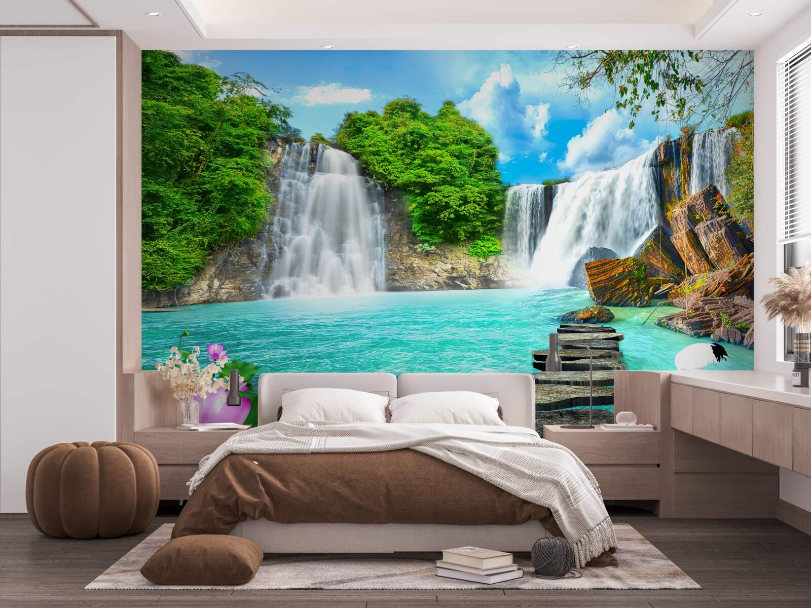 Fotobehang boswaterval