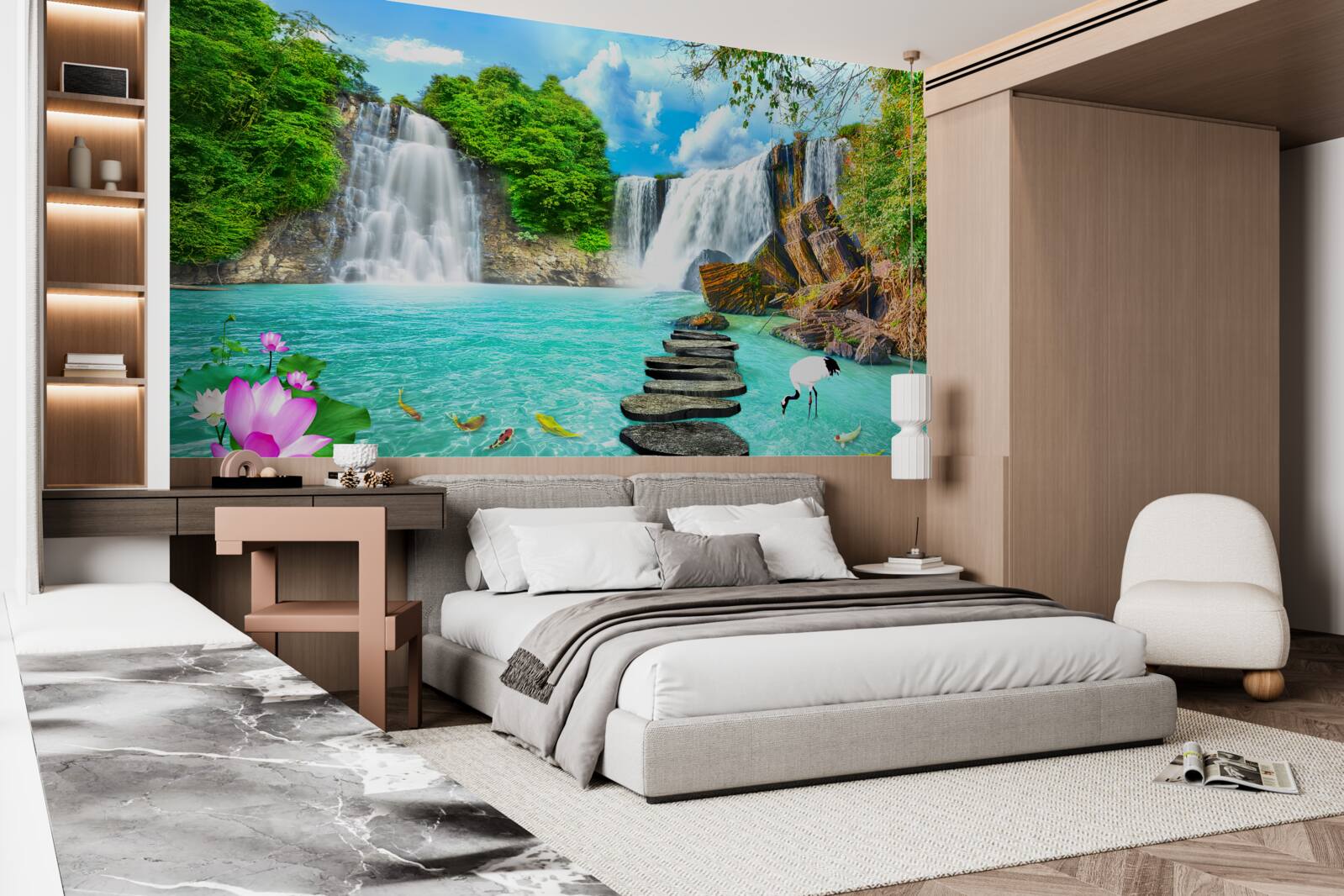 Fotobehang boswaterval